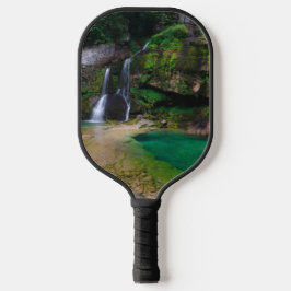 Atemberaubender Wasserfall Virje, Slowenien Poster Pickleball Schläger