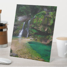 Atemberaubender Wasserfall Virje, Slowenien Poster