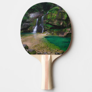 Atemberaubender Wasserfall Virje, Slowenien Poster Tischtennis Schläger