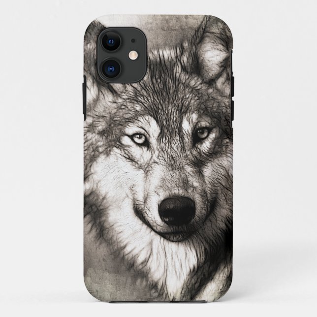 Atemberaubender Wolf Gesicht Foto Druckzubehör the Case-Mate iPhone Hülle (Rückseite)