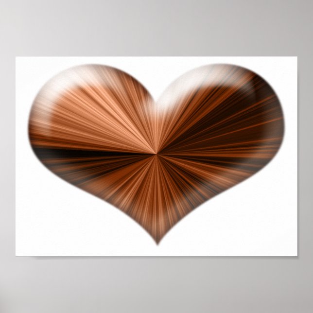 Atemberaubendes 3D-Herz-Design-Poster Poster (Vorne)