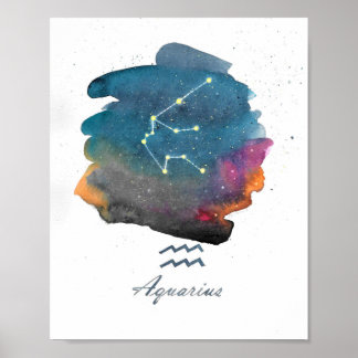 Atemberaubendes Aquarius Constellation Painting Po Poster