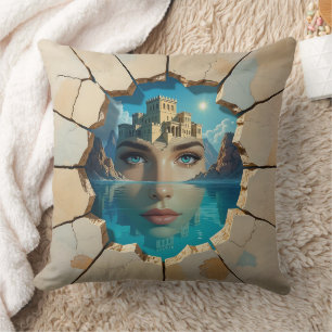 Atemberaubendes Atlantis aus Wassertiefen Kissen