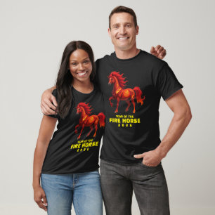 Atemberaubendes chinesisches Jahr des Feuerpferdes T-Shirt