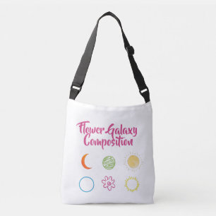 Atemberaubendes Design der Blume Galaxie Kombinati Tragetaschen Mit Langen Trägern
