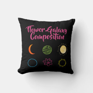 Atemberaubendes Design der Blume Galaxy-Kombinatio Kissen