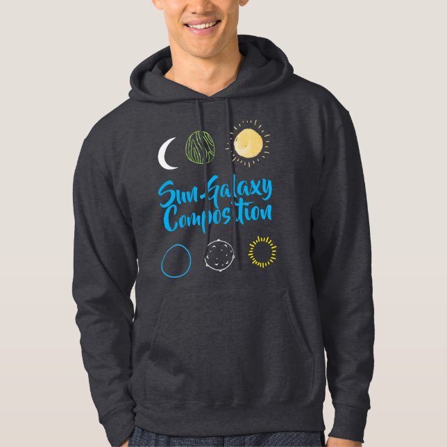 Atemberaubendes Design der Sun Galaxy-Kombination Hoodie (Vorderseite)