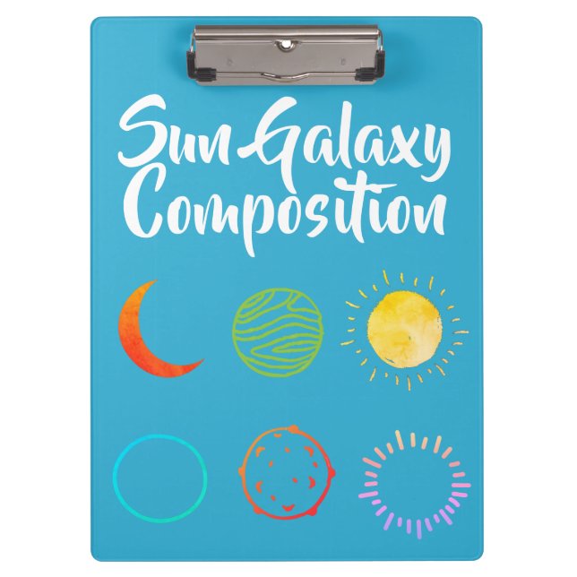 Atemberaubendes Design der Sun Galaxy-Kombination Klemmbrett (Vorderseite)