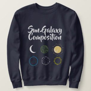 Atemberaubendes Design der Sun Galaxy-Kombination Sweatshirt