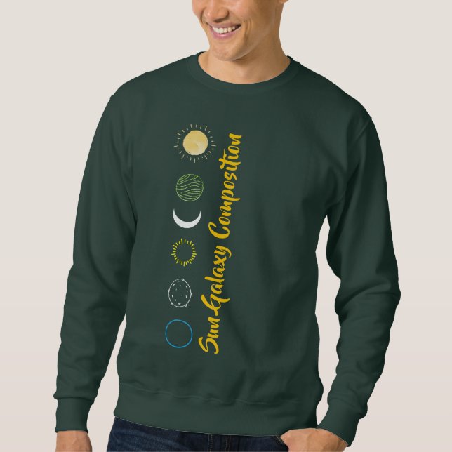 Atemberaubendes Design der Sun Galaxy-Kombination Sweatshirt (Vorderseite)