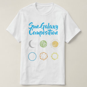 Atemberaubendes Design der Sun Galaxy-Kombination T-Shirt