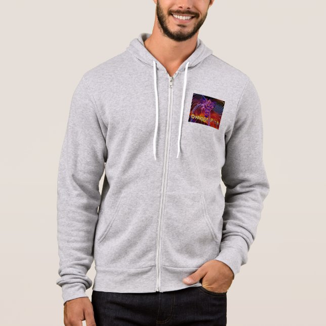 Atemberaubendes Drachenfeuerdesign Hoodie (Vorderseite)