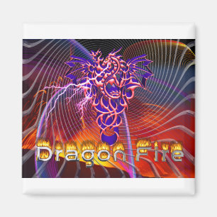 Atemberaubendes Drachenfeuerdesign Magnet