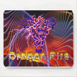 Atemberaubendes Drachenfeuerdesign Mousepad