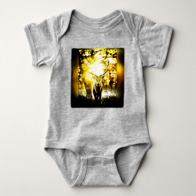 Atemberaubendes Hirsch 01-01 Baby Strampler (Vorderseite)