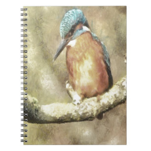 Atemberaubendes Kingfisher in Wasserfarbe Notizblock