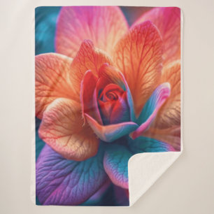 Atemberaubendes, lebendiges mehrfarbiges Blume-Des Sherpadecke