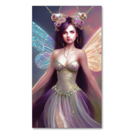Atemberaubendes magisches Chibi Fairy Girl mit Lon Magnetische Visitenkarte