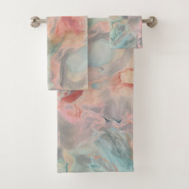 ATEMBERAUBENDES MARBLE GRAU BADEZIMMER TOWEL SET