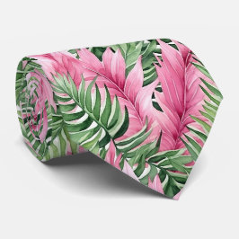 Atemberaubendes Neck-Tie-Muster mit exotischen Blä Krawatte