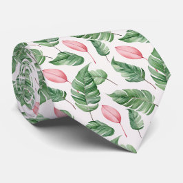 Atemberaubendes Neck-Tie-Muster mit exotischen Blä Krawatte
