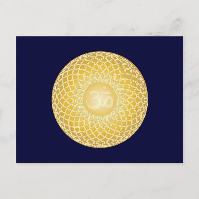 Atemberaubendes Om-Symbol Postkarte (Vorderseite)