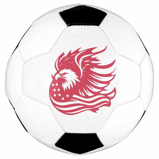 Atemberaubendes Patriotic Eagle Digital Artwork Fußball (Vorderseite)