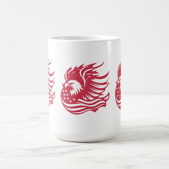 Atemberaubendes Patriotic Eagle Digital Artwork Kaffeetasse (Mittel)