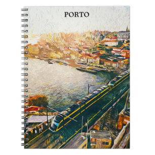 Atemberaubendes Porto Portugal Ölgemälde Notizblock