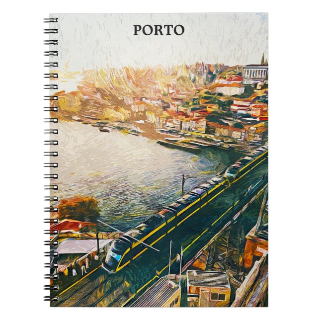 Atemberaubendes Porto Portugal Ölgemälde Notizblock (Vorderseite)