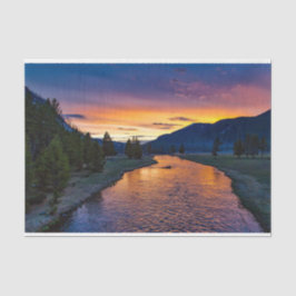 Atemberaubendes River Sunset Decoupage Tissue Pape Seidenpapier