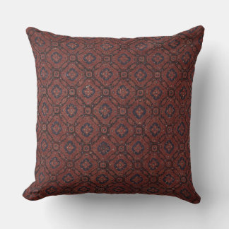 Atemberaubendes Rot- und Blaublütengeflecht Batik  Kissen