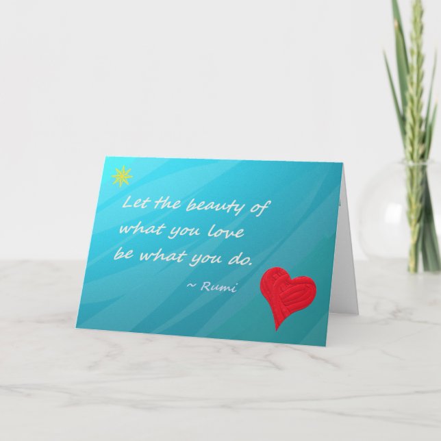 Atemberaubendes Rumi Zitat Kunstnotecard Karte (Vorderseite)