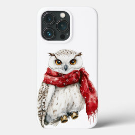 Atemberaubendes Schneeweißes Owl mit rotem Scarf Case-Mate iPhone Hülle