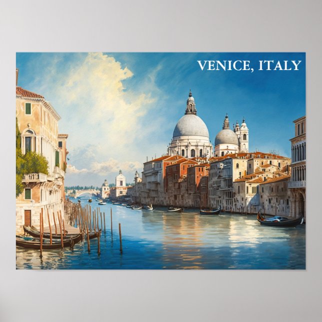 Atemberaubendes Venedig Italien Gondelaussicht Poster (Vorne)