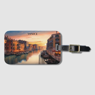 Atemberaubendes Venedig Italien Sonnenuntergang Au Gepäckanhänger