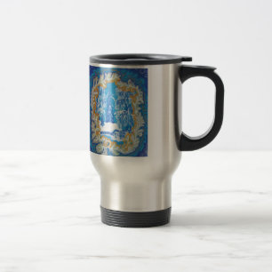 Atemberaubendes Vintages blaues Reisebecher