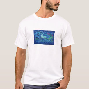 Atemberaubendes Vintages russisches blaues T-Shirt