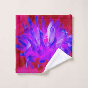 Atemberaubendes Violet Blau und Hot Pink Kaktus Da Waschlappen