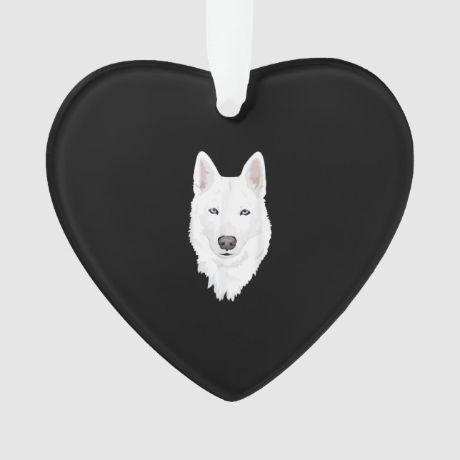 Atemberaubendes Weißes Sibiriengebäck - Weißer Sch Ornament (Vorderseite)