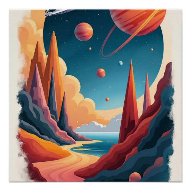 Atemberaubendes Weltraumposter-Thema Poster (Vorderseite)