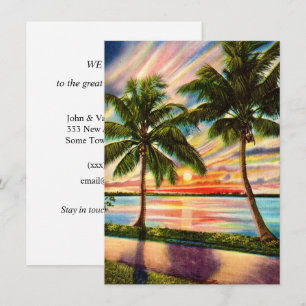Atemberbender Sonnenuntergang Florida Umzugsankünd