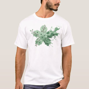 Atemberkender ABSTRACTER BLUMEN Künstlerischer Aus T-Shirt