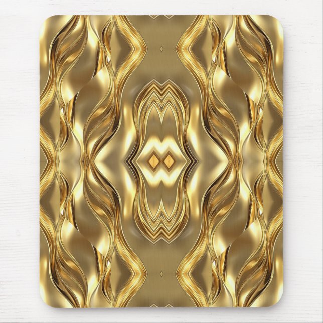 Atemberkendes goldenes abstraktes Design Mousepad (Vorne)