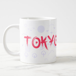 Atembermendes und stilvolles Tokio-Typografie-Desi Jumbo-Tasse