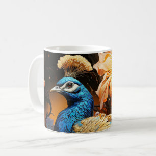 Atembermug mit individuellem Monogramm Pfau Kaffeetasse