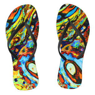 Atembermusterndes abstraktes Muster Flip Flops