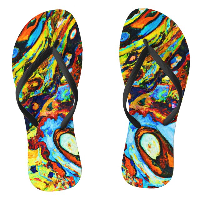 Atembermusterndes abstraktes Muster Flip Flops (Fußbett)