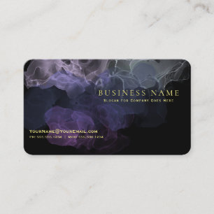 Atembernde Amethyst Fluid Alcohol-Tinte auf Schwar Visitenkarte