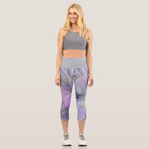 Atembernde Schönheit Moderne Abstrakte Fraktal Kun Capri Leggings